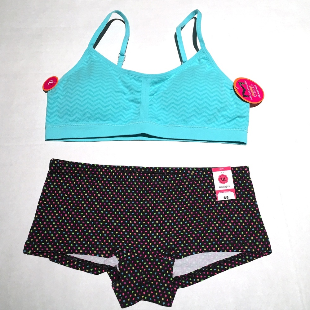 😀NWT MAIDENFORM GIRLS 2 PC SET SIZE L- 10/12